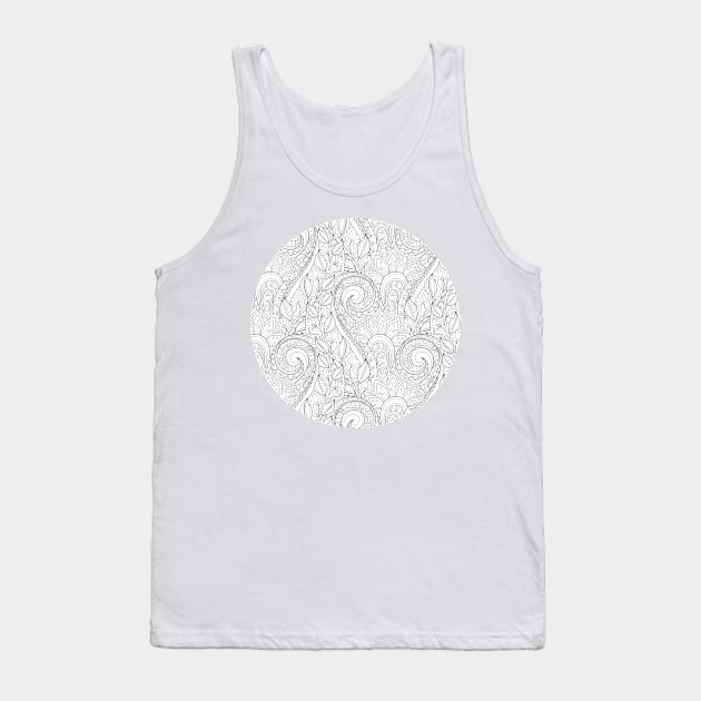 Floral Pattern in Paisley Garden Indian Style Tank Top by lissantee